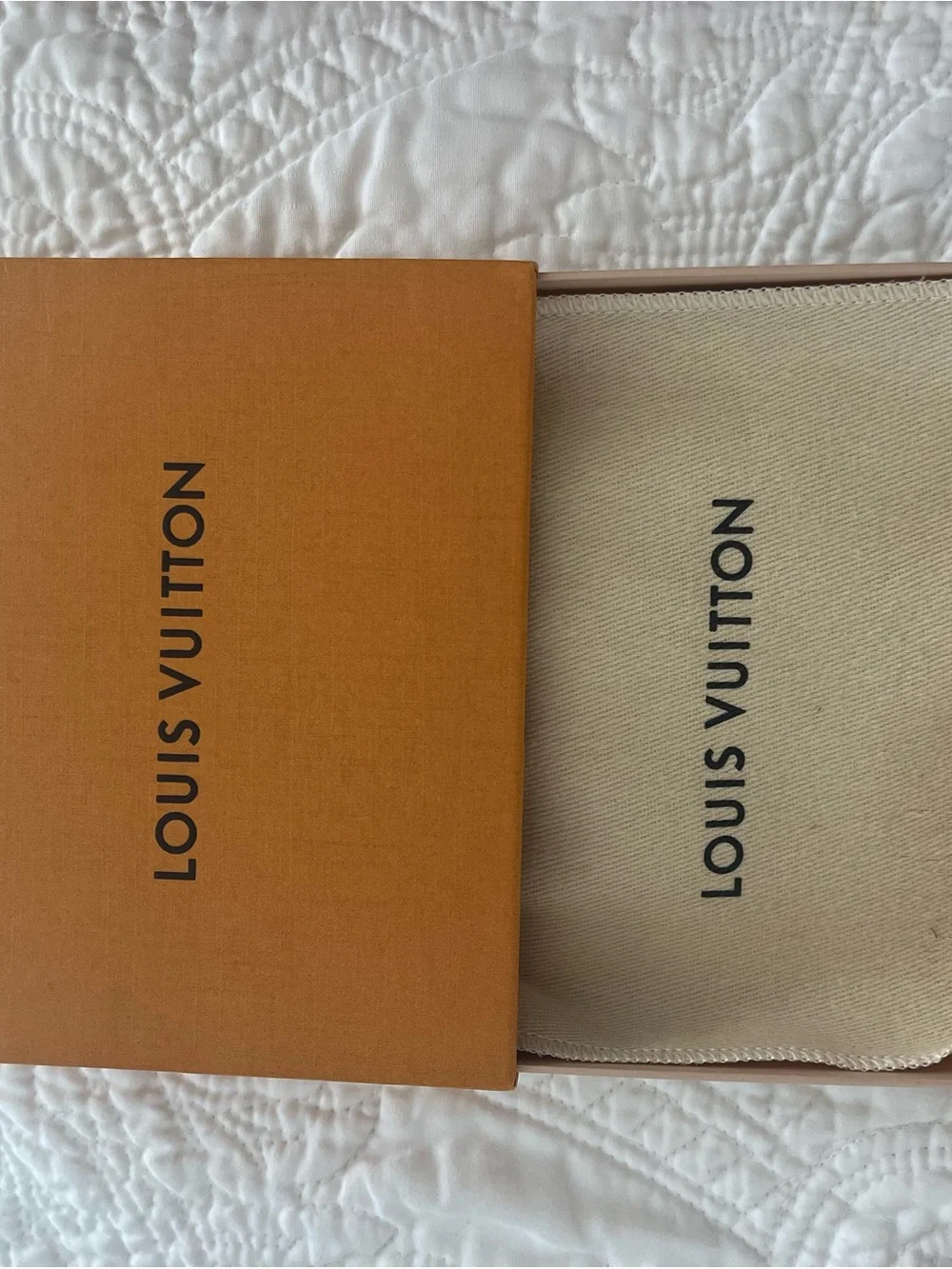 Louis Vuitton Black Monogram Canvas Bifold Wallet with Orange Box
